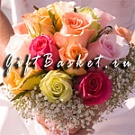 Букет невесты Классика из разноцветных роз